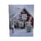 LED Lighted Red Snowy Barn House Christmas Wall Art